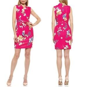 Alexia Admor Savannah Pink Floral Wrap Sheath Dress L NWT Wedding‎ Guest Summer